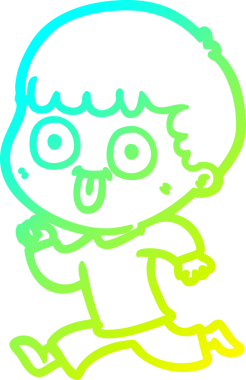 Bir insan tarafından çizilmiş soğuk çizgi çizgi film karakteri.