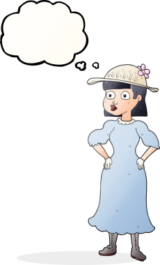 Bir insan tarafından çizilmiş, serbest çizim baloncuk karikatür kadın.