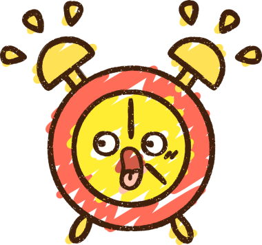 Bir insan tarafından çizilen Alarm Saati Tebeşiri