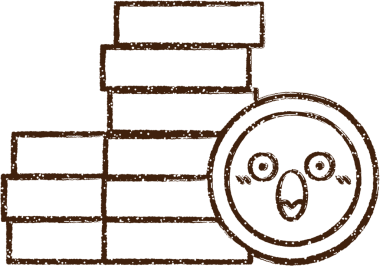 Bir insan tarafından çizilmiş bozuk para yığını Kömür Çizimi