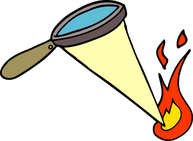 karikatür karalama bir insan tarafından çizilen büyüteç