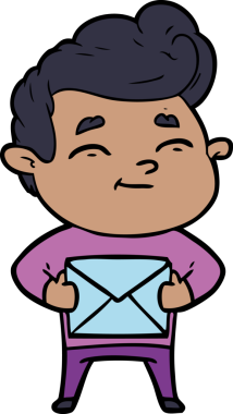 Bir insan tarafından çizilmiş mutlu çizgi film adamı.