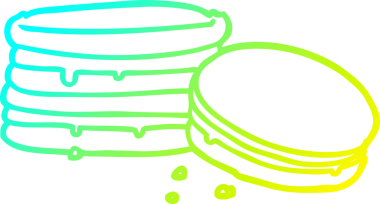 Bir insanın çizdiği bisküvinin soğuk gradyan çizgisi.