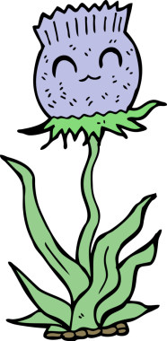 bir insan tarafından çizilmiş deve dikeni.