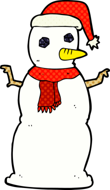 bir insan tarafından çizilmiş kardan adam çizgi filmi