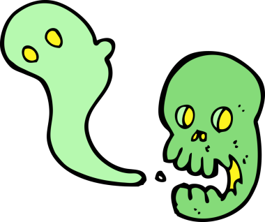 Bir insan tarafından çizilmiş ürkütücü bir kafatası.