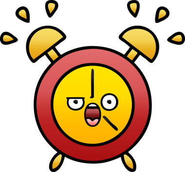 Bir insan tarafından çizilmiş alarm saatinin gölgeli çizimi