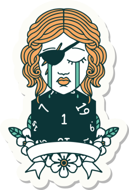 Bir insan tarafından çizilmiş doğal bir rulo ile ağlayan bir insan hırsızının çıkartması.