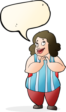 Bir insan tarafından çizilmiş konuşma balonuyla mutlu bir aşçı.