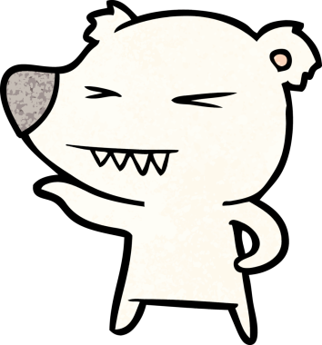 Bir insan tarafından çizilmiş kutup ayısı karikatürü