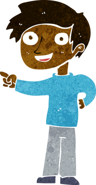 Bir insan tarafından çizilmiş çizgi filmci.