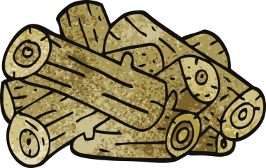 Bir insan tarafından çizilmiş karalama kütükleri.