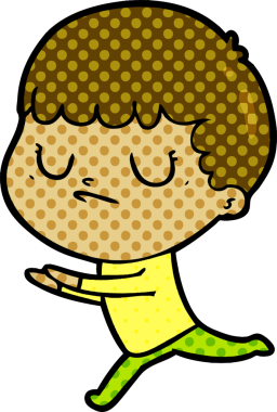 Bir insan tarafından çizilmiş huysuz çocuk çizgi filmi.