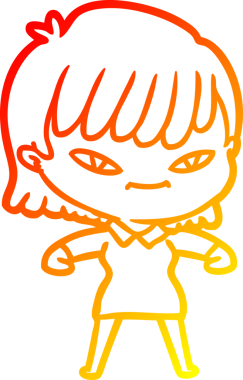 Bir insan tarafından çizilmiş bir karikatür kadın çizimi