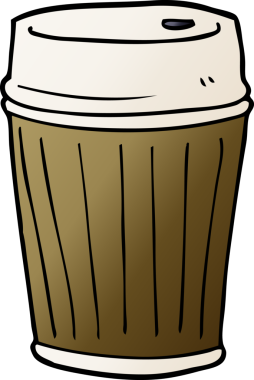 Bir insan tarafından çizilmiş karalama kahve fincanı.