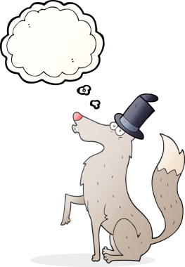 Bir insan tarafından çizilmiş serbest çizim baloncuk çizgi film kurdu.