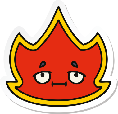 Bir insan tarafından çizilmiş şirin bir çizgi film çıkartması.