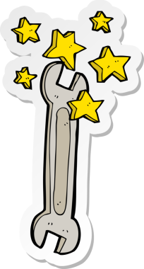 Bir insan tarafından çizilmiş çizgi film anahtarının çıkartması.