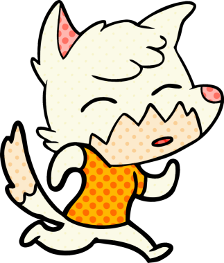 bir insan tarafından çizilmiş tilki çizgi filmi