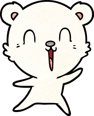 Bir insan tarafından çizilmiş kutup ayısı karikatürü