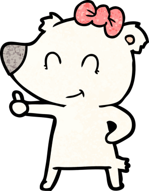 Bir insan tarafından çizilmiş kutup ayısı karikatürü