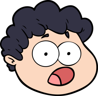 Bir insan tarafından çizilmiş erkek yüzü.