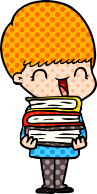 Bir insan tarafından çizilmiş mutlu çizgi film çocuğu.