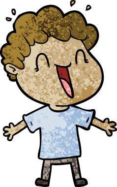 Bir insan tarafından çizilmiş mutlu bir adam.