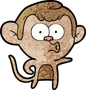 Bir insan tarafından çizilmiş çizgi film karakteri.