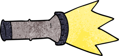 Bir insan tarafından çizilmiş karalama meşalesi.