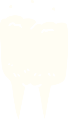 Bir insan tarafından çizilmiş karalama dişi.