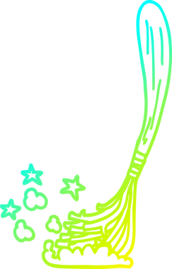 Bir insan tarafından çizilmiş bir çizgi filmin soğuk gradyan çizimi