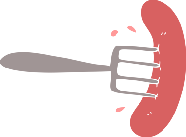 Bir insan tarafından çizilmiş bir sosislinin karalaması.