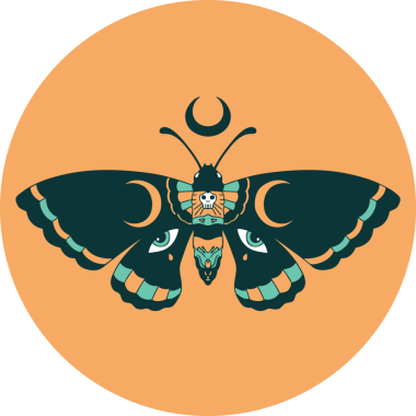 Bir insan tarafından çizilmiş güve resmi.