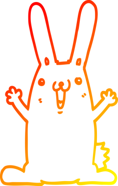 Bir insan tarafından çizilmiş çizgi film tavşanı çizimi