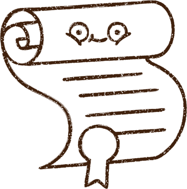 Bir insan tarafından çizilmiş Sertifika Kömürü Çizimi