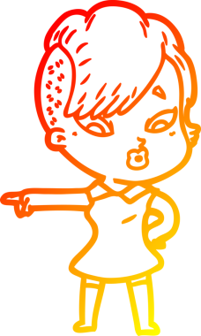 Bir çizgi film karakteri, bir insan tarafından çizilmiş bir kızı şaşırttı.