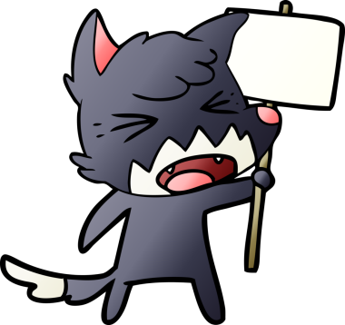 Bir insan tarafından çizilmiş kızgın çizgi film tilkisi.