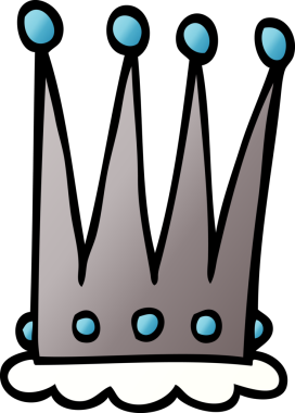 Bir insan tarafından çizilmiş karalama tacı.