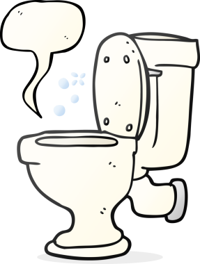 Bir insan tarafından çizilmiş serbest konuşma balonu çizgi film tuvaleti.