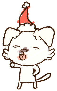 Bir insan tarafından çizilen Noel Köpeği Tebeşiri