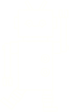Bir insan tarafından çizilen robot tebeşiri.