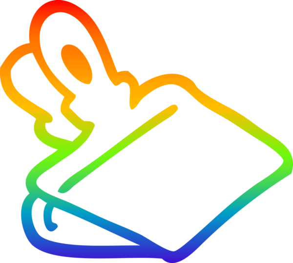 bir insan tarafından çizilmiş bir karikatür kağıdının gradyan çizimi