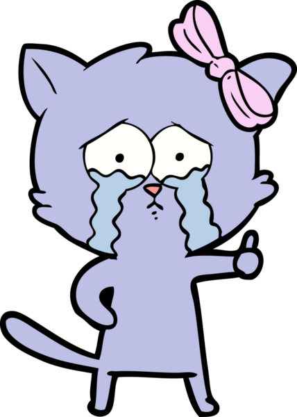 Bir insan tarafından çizilmiş çizgi film kedisi.