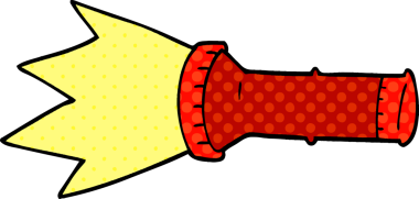 karikatür karalama elektrikli meşale bir insan tarafından çizildi