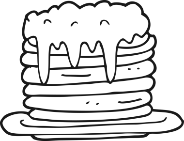 Bir insan tarafından çizilmiş siyah beyaz krep yığını.