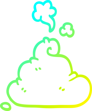 Bir insan tarafından çizilmiş bir çizgi film dışkısı çizimi.