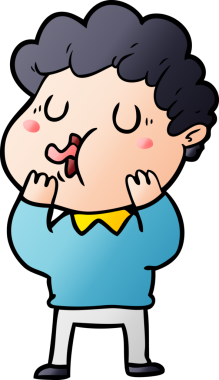 Bir insan tarafından çizilmiş çizgi film şarkıcısı.