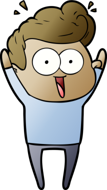 Bir insan tarafından çizilmiş karikatür adam.