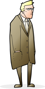 Bir insan tarafından çizilmiş kötü huylu adam çizgi filmi.